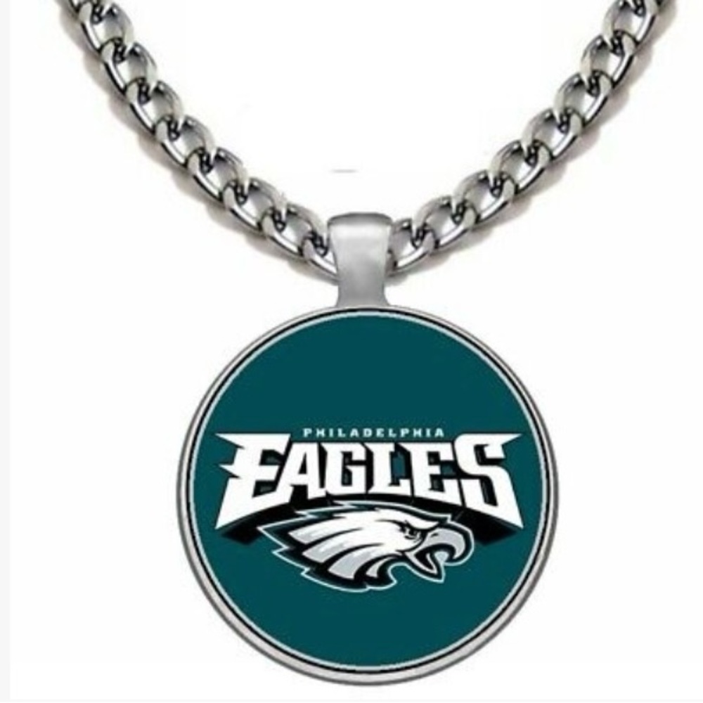 Large Philadelphia Eagles Men’s 24" Stainless Steel Necklace,The Perfect Gift!🦅